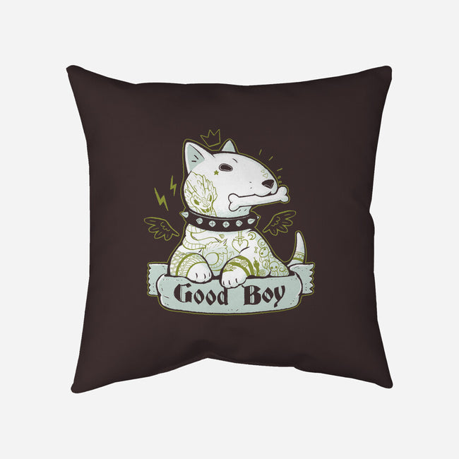 Bull Terrier Tattoo-None-Removable Cover-Throw Pillow-xMorfina