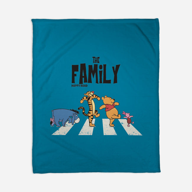 Happy Family Road-None-Fleece-Blanket-turborat14