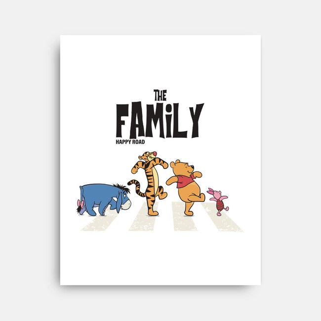 Happy Family Road-None-Stretched-Canvas-turborat14