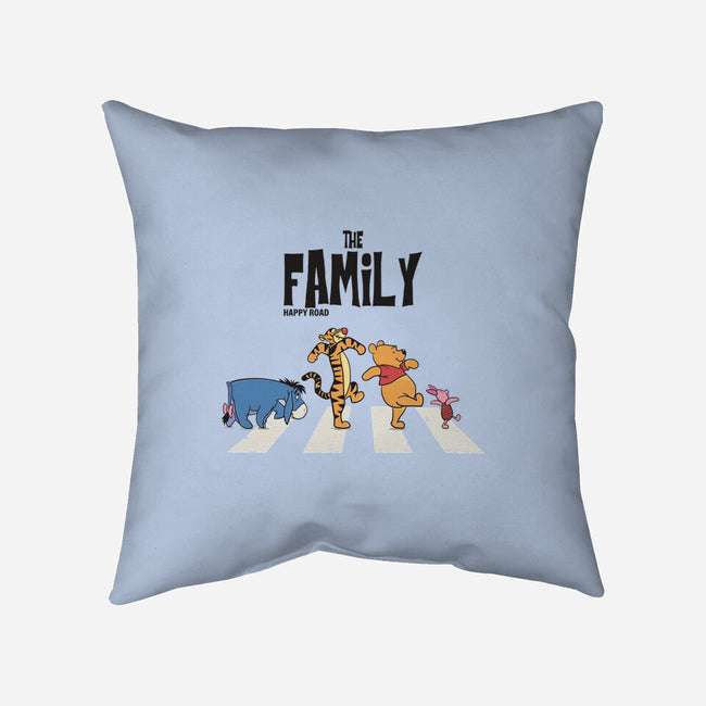 Happy Family Road-None-Removable Cover-Throw Pillow-turborat14