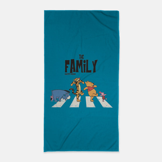 Happy Family Road-None-Beach-Towel-turborat14