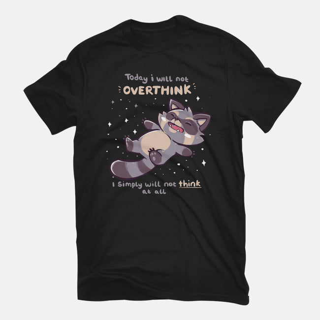 No Thoughts Raccoon-Unisex-Basic-Tee-TechraNova