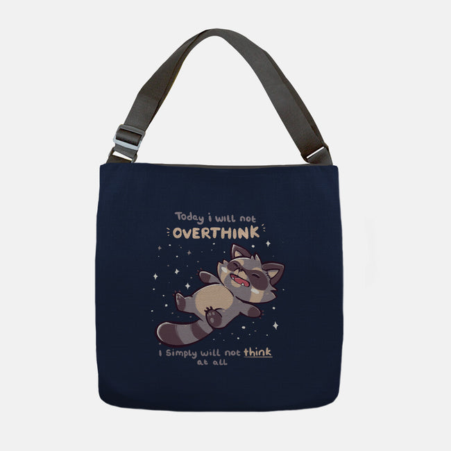 No Thoughts Raccoon-None-Adjustable Tote-Bag-TechraNova