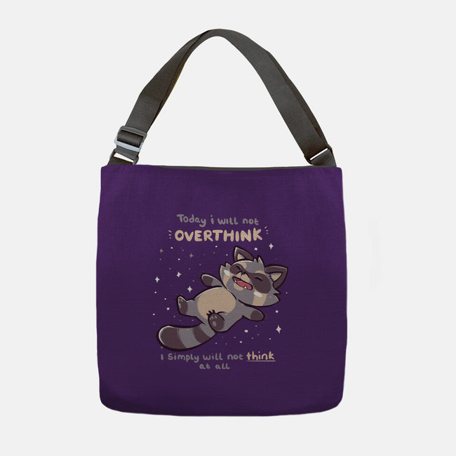 No Thoughts Raccoon-None-Adjustable Tote-Bag-TechraNova