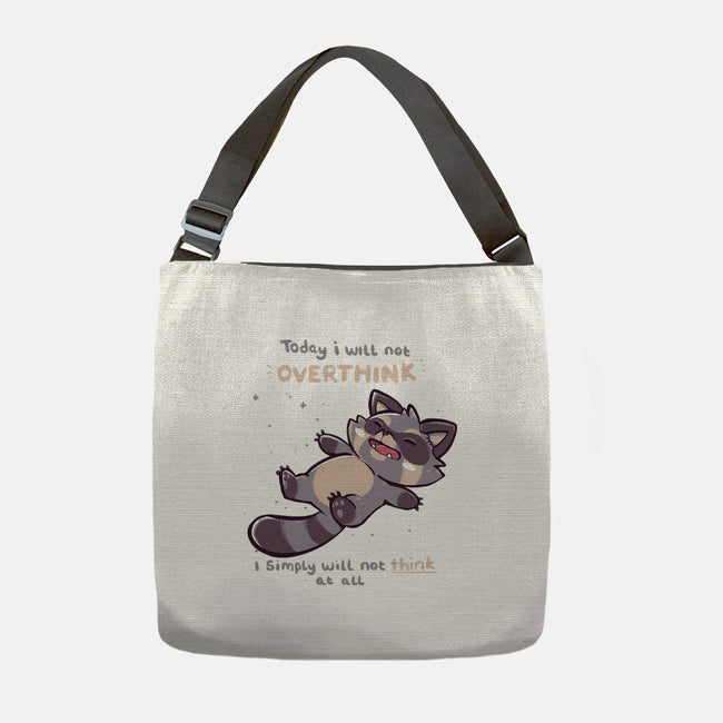 No Thoughts Raccoon-None-Adjustable Tote-Bag-TechraNova