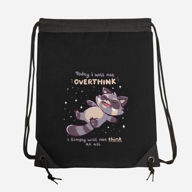 No Thoughts Raccoon-None-Drawstring-Bag-TechraNova