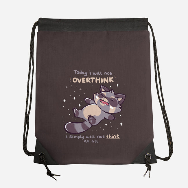 No Thoughts Raccoon-None-Drawstring-Bag-TechraNova