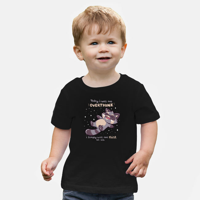 No Thoughts Raccoon-Baby-Basic-Tee-TechraNova