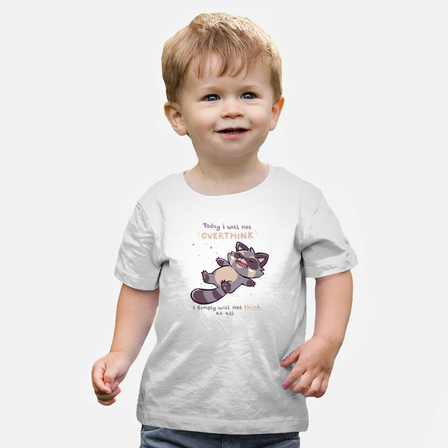 No Thoughts Raccoon-Baby-Basic-Tee-TechraNova