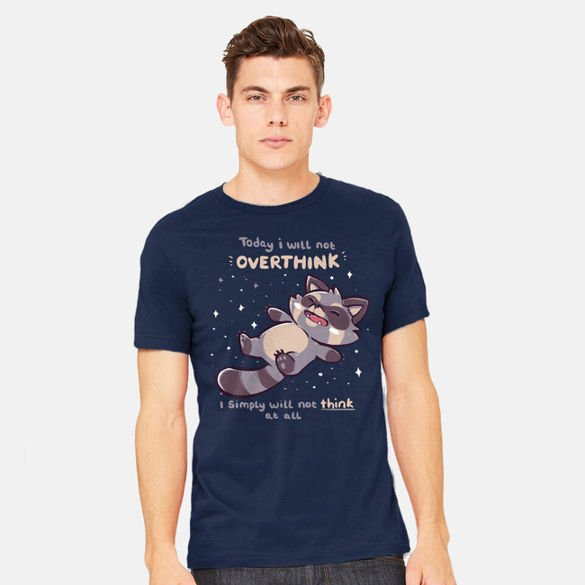 No Thoughts Raccoon-Mens-Heavyweight-Tee-TechraNova