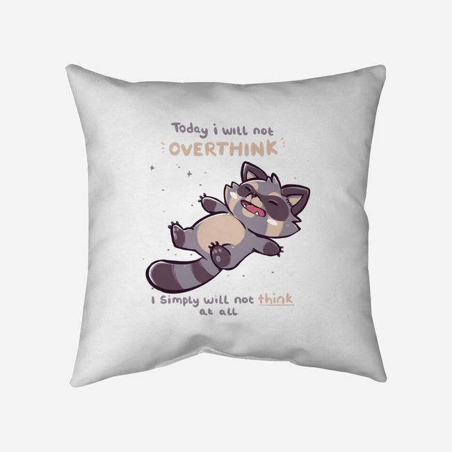 No Thoughts Raccoon-None-Non-Removable Cover w Insert-Throw Pillow-TechraNova