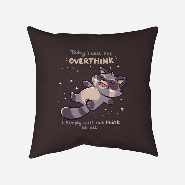 No Thoughts Raccoon-None-Removable Cover w Insert-Throw Pillow-TechraNova