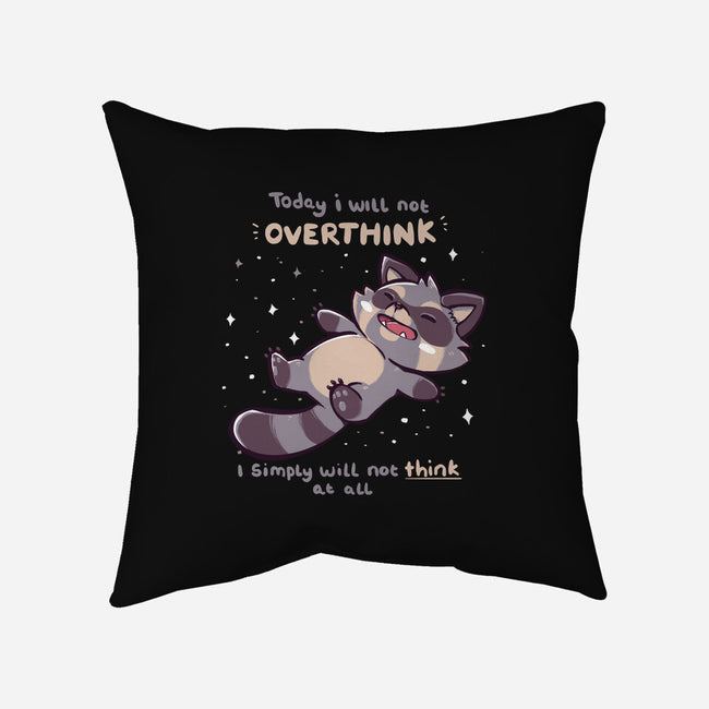 No Thoughts Raccoon-None-Removable Cover-Throw Pillow-TechraNova