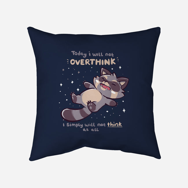 No Thoughts Raccoon-None-Removable Cover-Throw Pillow-TechraNova