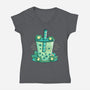 Bubble Toad-Womens-V-Neck-Tee-tobefonseca