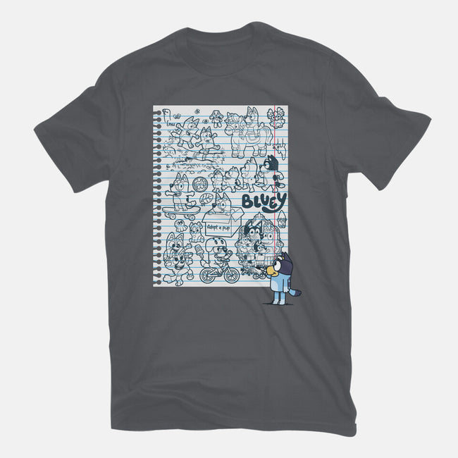 Doodle Heeler-Unisex-Basic-Tee-Xentee