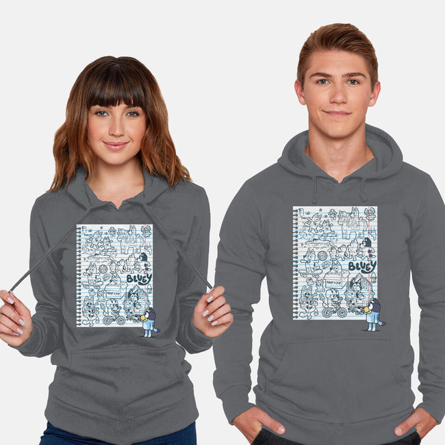 Doodle Heeler-Unisex-Pullover-Sweatshirt-Xentee