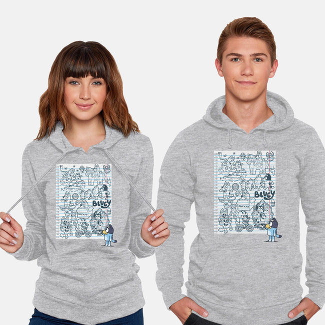 Doodle Heeler-Unisex-Pullover-Sweatshirt-Xentee