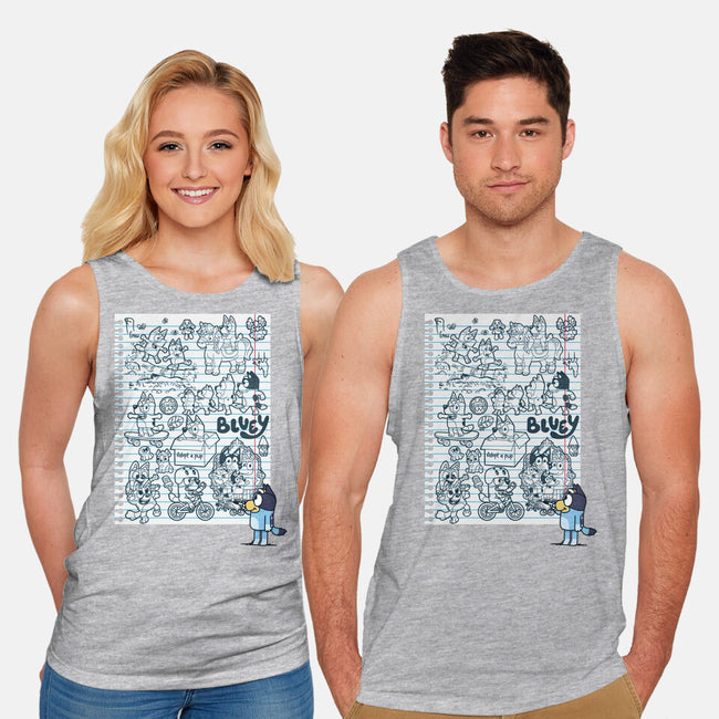 Doodle Heeler-Unisex-Basic-Tank-Xentee