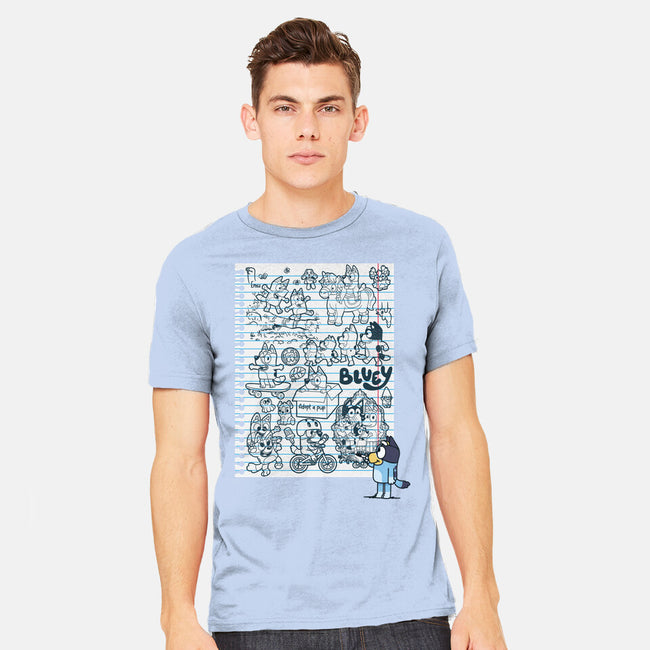 Doodle Heeler-Mens-Heavyweight-Tee-Xentee