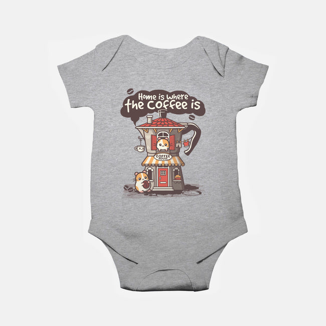 Home Is Where The Coffee Is-Baby-Basic-Onesie-NemiMakeit