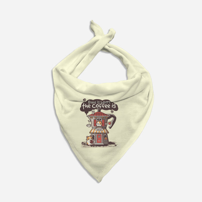 Home Is Where The Coffee Is-Dog-Bandana-Pet Collar-NemiMakeit