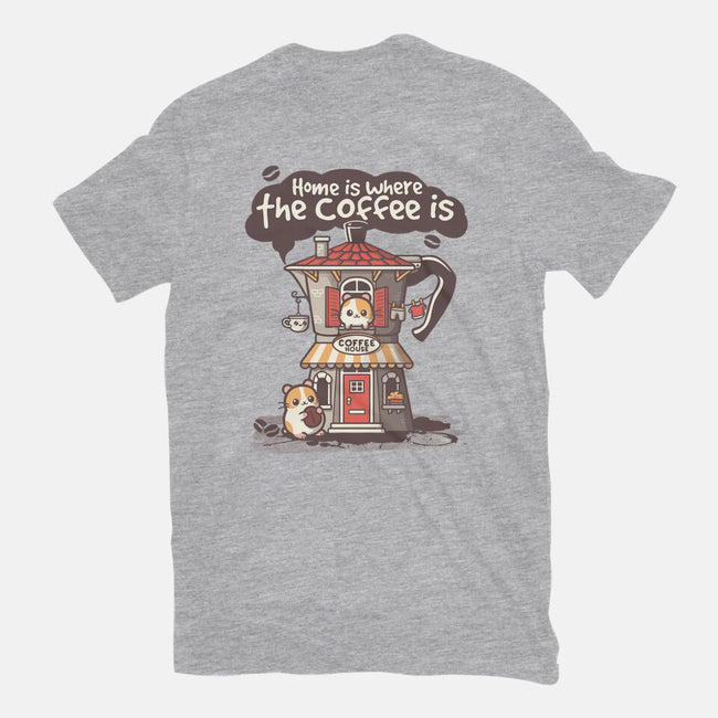 Home Is Where The Coffee Is-Unisex-Basic-Tee-NemiMakeit