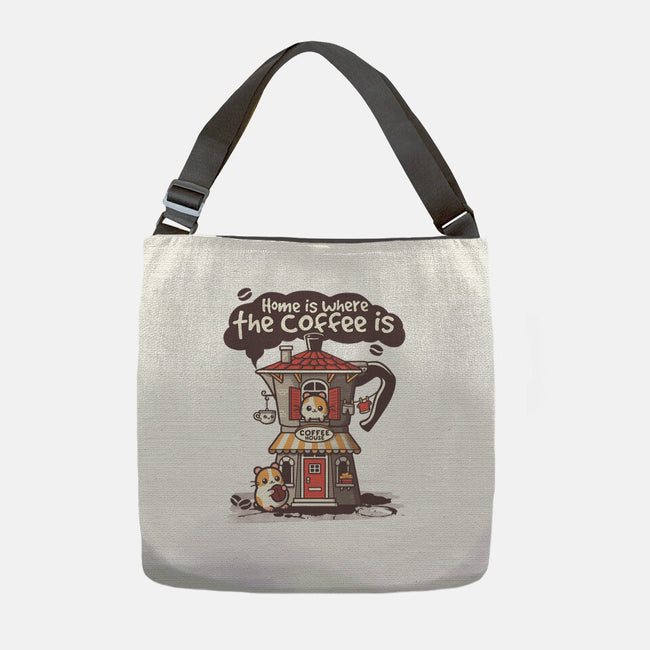 Home Is Where The Coffee Is-None-Adjustable Tote-Bag-NemiMakeit