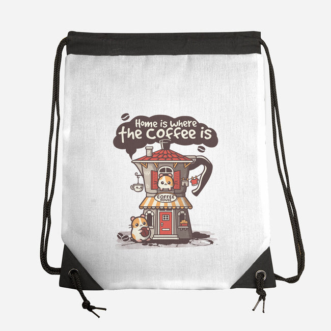 Home Is Where The Coffee Is-None-Drawstring-Bag-NemiMakeit