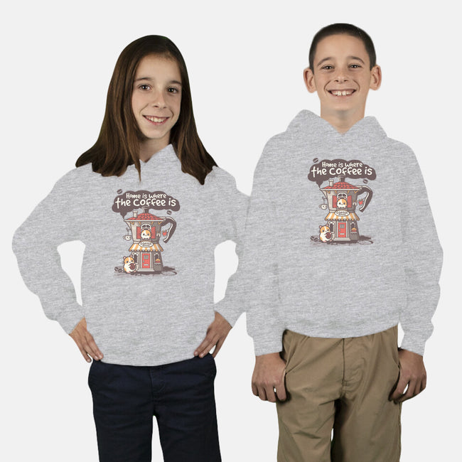 Home Is Where The Coffee Is-Youth-Pullover-Sweatshirt-NemiMakeit