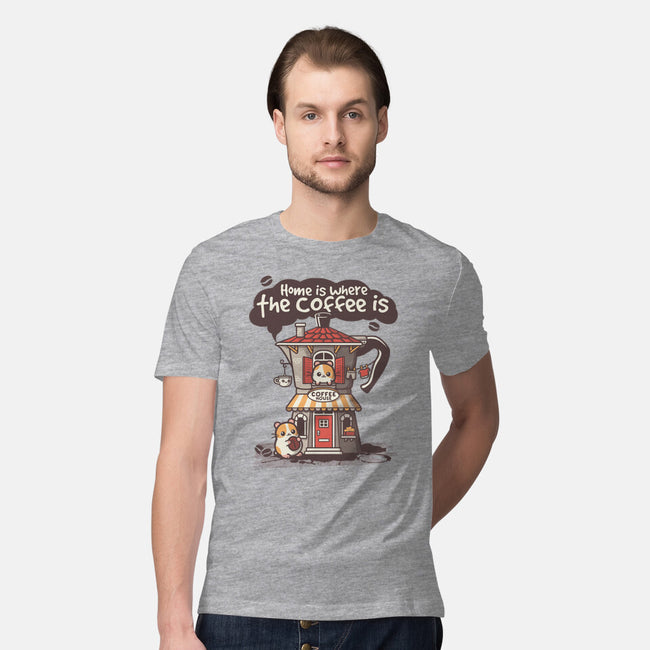 Home Is Where The Coffee Is-Mens-Premium-Tee-NemiMakeit