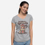 Home Is Where The Coffee Is-Womens-V-Neck-Tee-NemiMakeit