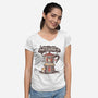 Home Is Where The Coffee Is-Womens-V-Neck-Tee-NemiMakeit