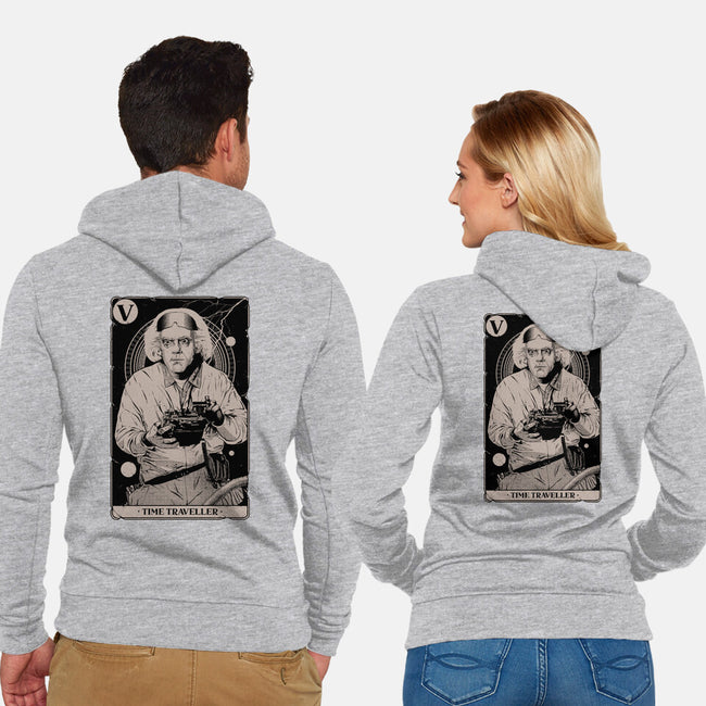 Time Traveller Tarot-Unisex-Zip-Up-Sweatshirt-Hafaell