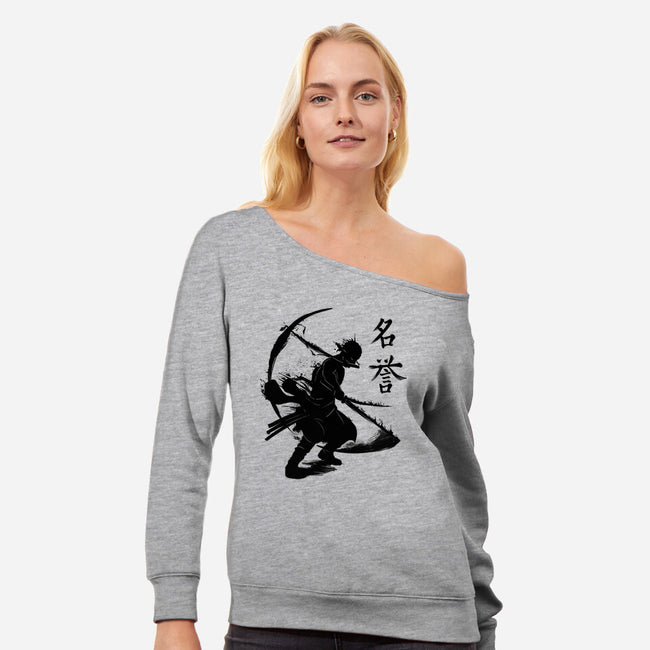 Honor-Womens-Off Shoulder-Sweatshirt-fanfabio