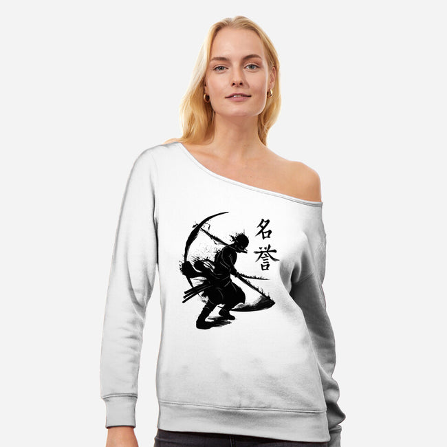 Honor-Womens-Off Shoulder-Sweatshirt-fanfabio