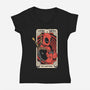 Deadpool Tarot-Womens-V-Neck-Tee-turborat14