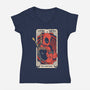 Deadpool Tarot-Womens-V-Neck-Tee-turborat14