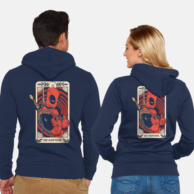 Deadpool Tarot-Unisex-Zip-Up-Sweatshirt-turborat14