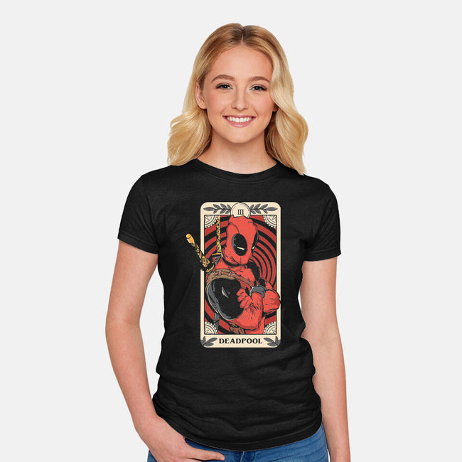 Deadpool Tarot-Womens-Fitted-Tee-turborat14