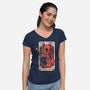 Deadpool Tarot-Womens-V-Neck-Tee-turborat14