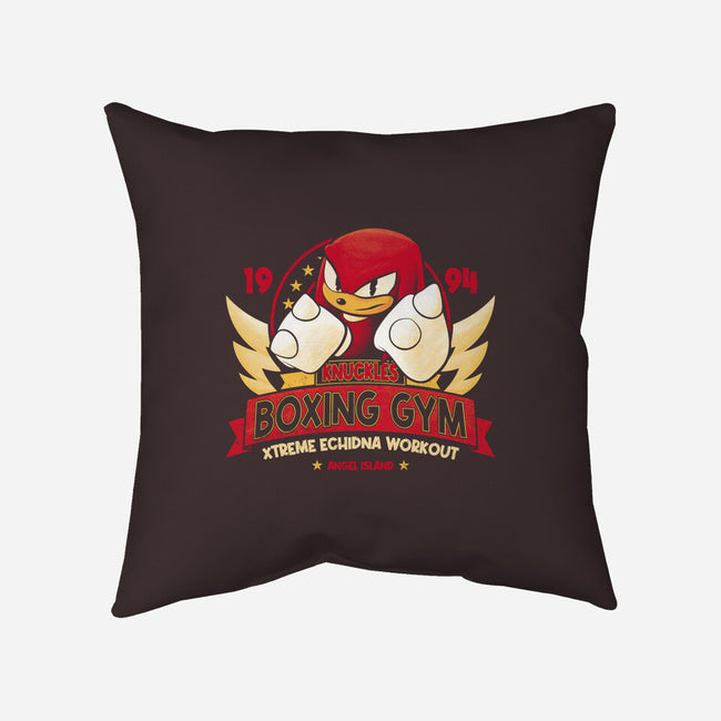 Knuckles Boxing Gym-None-Removable Cover-Throw Pillow-teesgeex