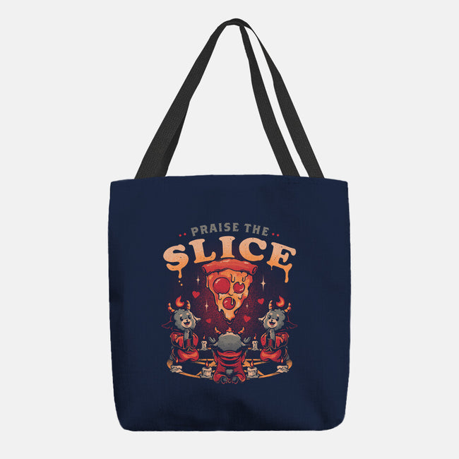 Praise The Slice-None-Basic Tote-Bag-eduely