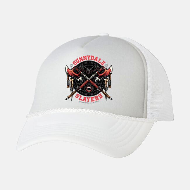 Hellmouth California-Unisex-Trucker-Hat-momma_gorilla