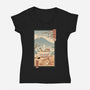 A Perfect Ramen Weather-Womens-V-Neck-Tee-vp021