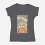 A Perfect Ramen Weather-Womens-V-Neck-Tee-vp021