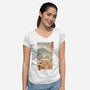 A Perfect Ramen Weather-Womens-V-Neck-Tee-vp021