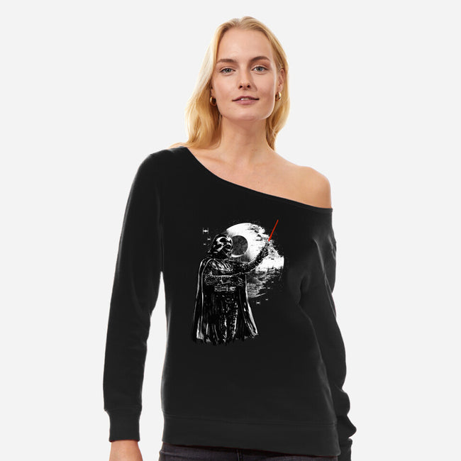 Space Opera-Womens-Off Shoulder-Sweatshirt-kharmazero