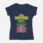 Grouchy Letters-Womens-V-Neck-Tee-Nemons