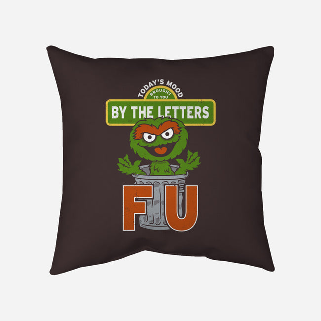 Grouchy Letters-None-Non-Removable Cover w Insert-Throw Pillow-Nemons